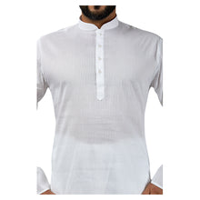Load image into Gallery viewer, mens white color cotton regular kurta