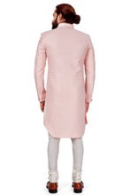 Load image into Gallery viewer, Ajay Arvindbhai Khatri Men&#39;s Indo Western Navabi Pink Color side button
