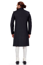 Load image into Gallery viewer, Ajay Arvindbhai Khatri Men&#39;s Indo Western Navabi Black Color
