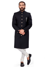 Load image into Gallery viewer, Ajay Arvindbhai Khatri Men&#39;s Indo Western Navabi Black Color
