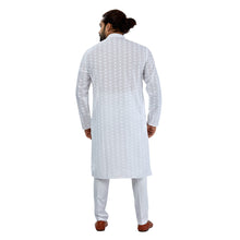 Load image into Gallery viewer, mens white color cotton kurta