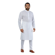 Load image into Gallery viewer, mens white color cotton kurta