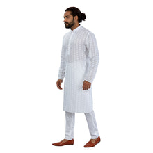 Load image into Gallery viewer, mens white color cotton kurta