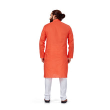 Load image into Gallery viewer, mens red color cotton linen kurta