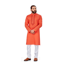 Load image into Gallery viewer, mens red color cotton linen kurta