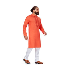 Load image into Gallery viewer, mens red color cotton linen kurta