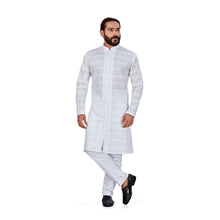 Load image into Gallery viewer, mens white color cotton white kurta