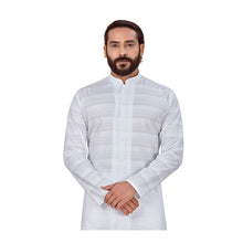Load image into Gallery viewer, mens white color cotton white kurta