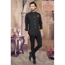 Load image into Gallery viewer, mens black color nehru jacket modi jacket