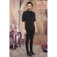 Load image into Gallery viewer, mens black color nehru jacket modi jacket
