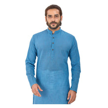 Load image into Gallery viewer, mens blue color cotton regular Kurta