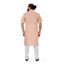 Load image into Gallery viewer, mens peach color kurta pajama set