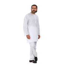 Load image into Gallery viewer, Ajay Arvindbhai Khatri Men&#39;s Pure Cotton Regular Night Wear Kurta Round Collar
