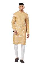 Load image into Gallery viewer, Ajay Arvindbhai Khatri Men&#39;s Linen Embroidered Kurta  Pajama Set
