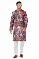 Ajay Arvindbhai Khatri  Animal Print Ethnic Dress Kurta