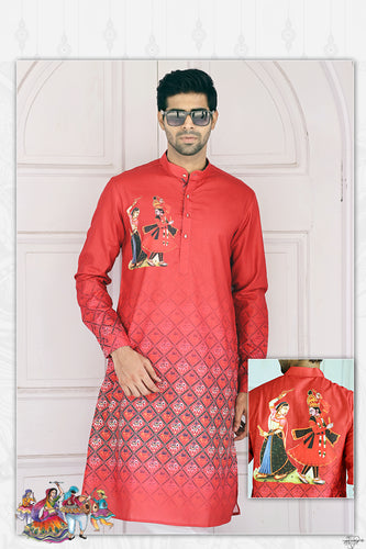 mens navratri printed kurta