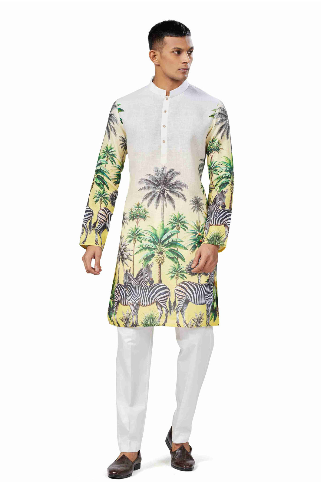 Ajay Arvindbhai Khatri  Animal Print Ethnic Dress Kurta