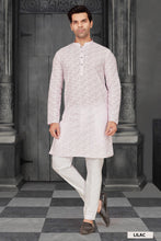 Load image into Gallery viewer, Ajay Arvindbhai Khatri Men&#39;s Pure Cotton Regular Basso Kurta Light Color
