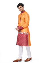 Load image into Gallery viewer, Ajay Arvindbhai Khatri Men&#39;s Cotton Printed Ganpati Kurta
