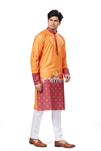 Load image into Gallery viewer, Ajay Arvindbhai Khatri Men&#39;s Cotton Printed Ganpati Kurta
