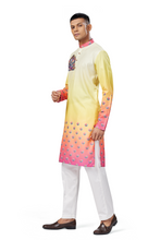 Load image into Gallery viewer, Ajay Arvindbhai Khatri Men&#39;s Cotton Printed Ganpati Kurta
