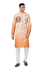 Load image into Gallery viewer, Ajay Arvindbhai Khatri Men&#39;s Cotton Printed Ganpati Kurta
