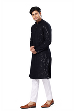 Load image into Gallery viewer, Ajay Arvindbhai Khatri Men&#39;s straight Lucknowi Chikankari  Kurta
