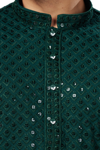 Load image into Gallery viewer, Ajay Arvindbhai Khatri Men&#39;s straight Lucknow Chikankari Patterned Kurta
