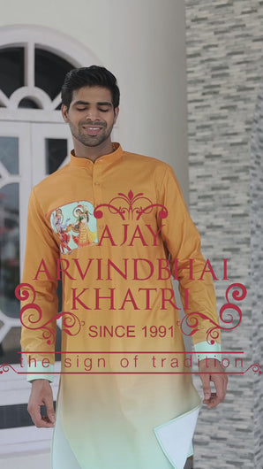 mens navratri printed kurta