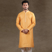 Load image into Gallery viewer, mens orange colour kurta pajama set
