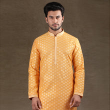 Load image into Gallery viewer, mens orange colour kurta pajama set
