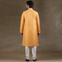 Load image into Gallery viewer, Ajay Arvindbhai Khatri Men&#39;s Cotton Kurta with Pyjama Set Orange Color
