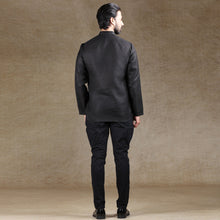 Load image into Gallery viewer, mens black colour short kurta
