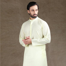 Load image into Gallery viewer, mens lemon color regular brasso kurta
