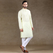 Load image into Gallery viewer, mens lemon color regular brasso kurta

