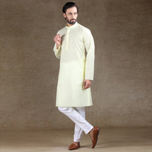 Load image into Gallery viewer, mens lemon color regular brasso kurta
