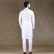 Load image into Gallery viewer, mens white color regular brasso kurta
