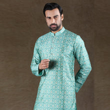 Load image into Gallery viewer, mens firoji colour printed kurta
