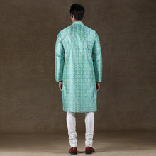 Load image into Gallery viewer, mens firoji colour printed kurta
