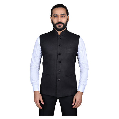 mens black color nehru jacket