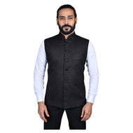 mens black color nehru jacket