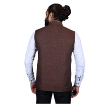Load image into Gallery viewer, mens brown color nehru jacket
