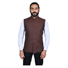 Load image into Gallery viewer, mens brown color nehru jacket
