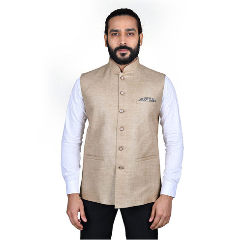 mens caramel color nehru jacket