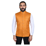 mens mustard color nehru jacket