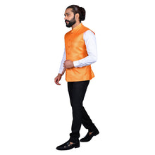 Load image into Gallery viewer, mens orange color nehru jacket
