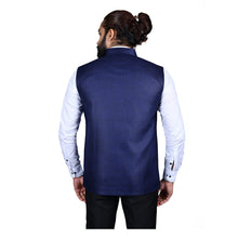 Load image into Gallery viewer, mens royal blue color nehru jacket
