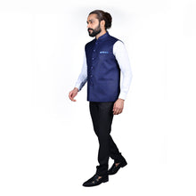 Load image into Gallery viewer, mens royal blue color nehru jacket

