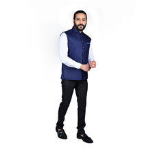 Load image into Gallery viewer, mens royal blue color nehru jacket
