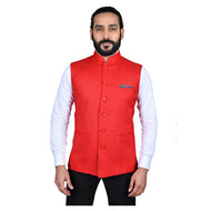 mens red color nehru jacket
